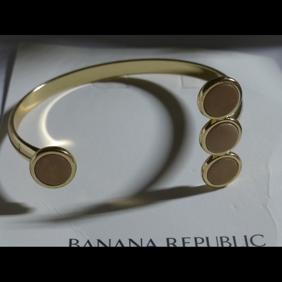 Banana republic bangle cuff gold cream brown - Picture 13 of 14